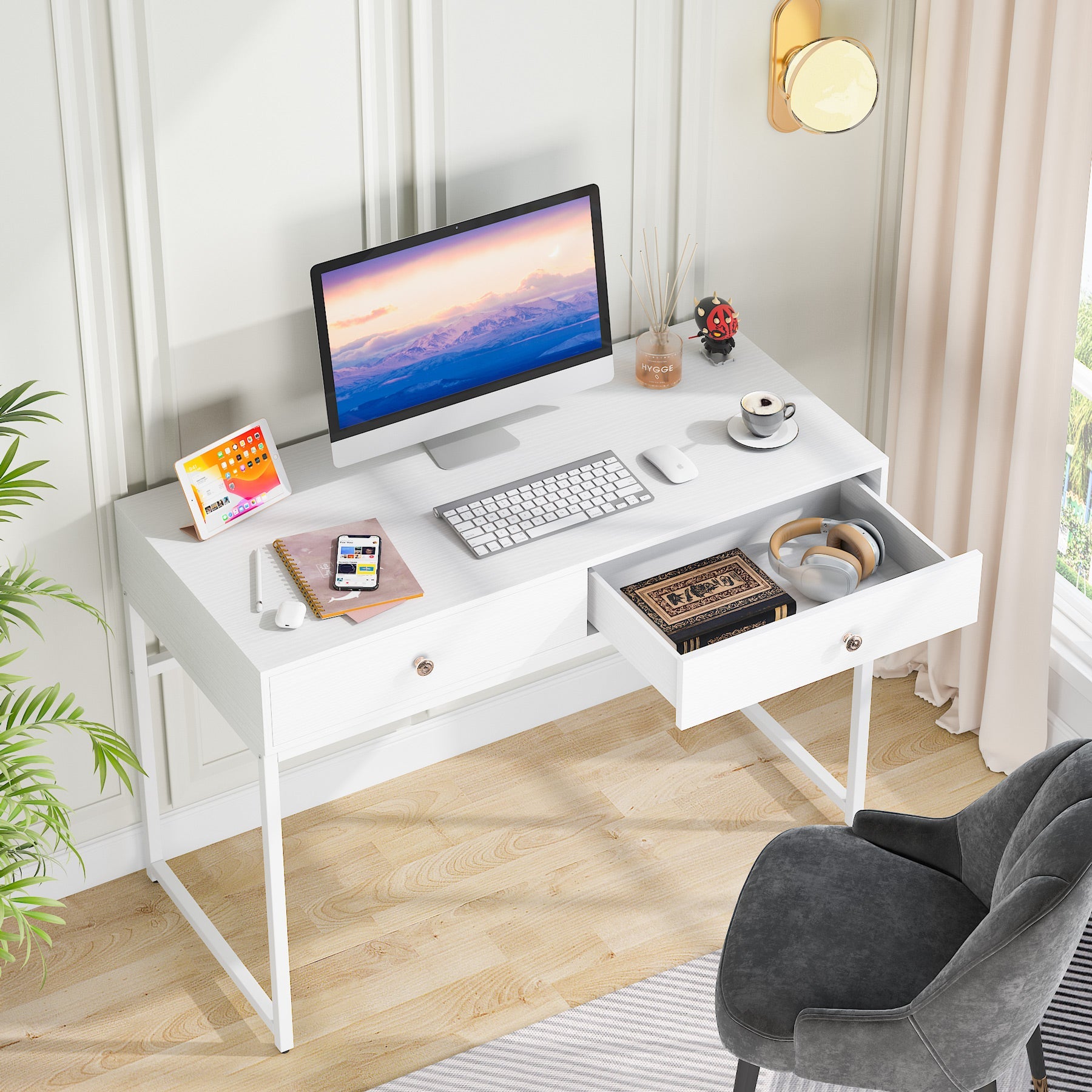 Computer Desk with 2 Drawers